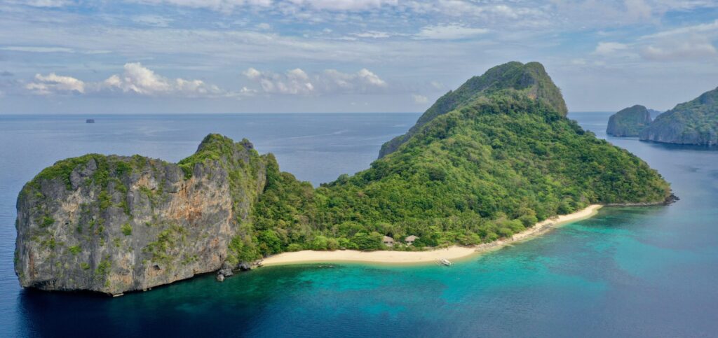 Helicopter Island, named for its shape from the water.