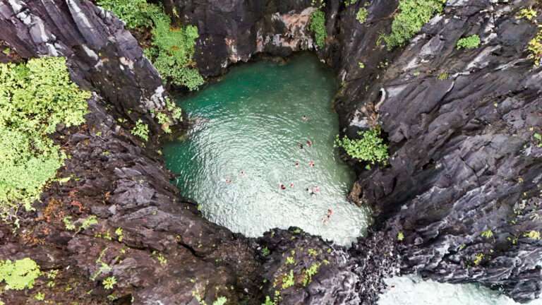Secret lagoon top view